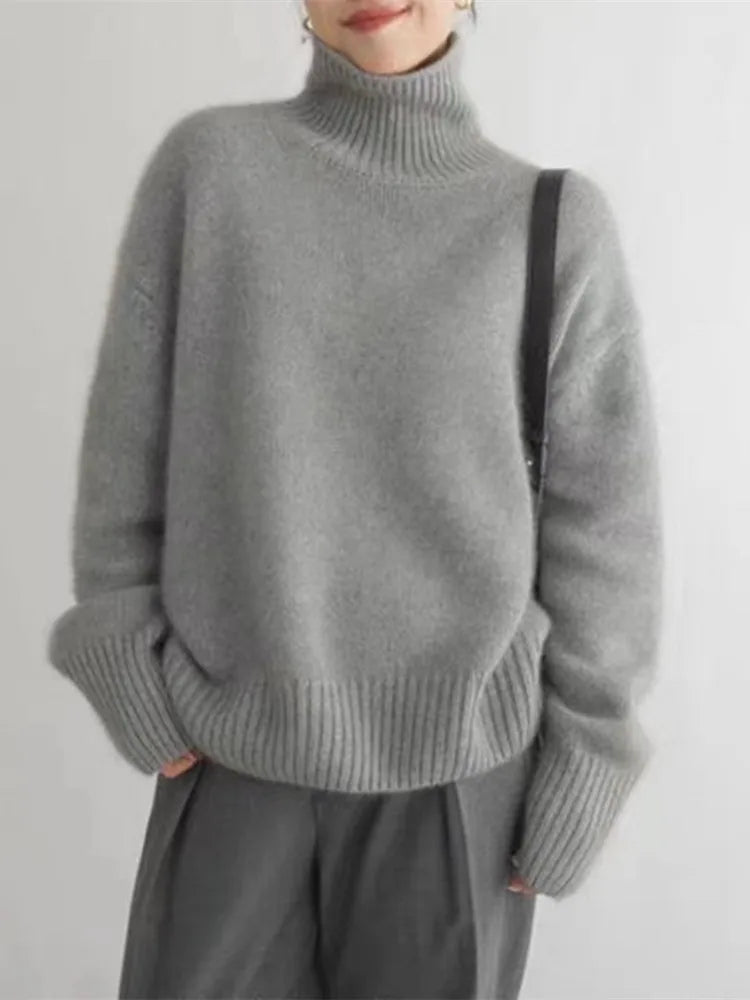 Lana - Pullover con Collo Alto