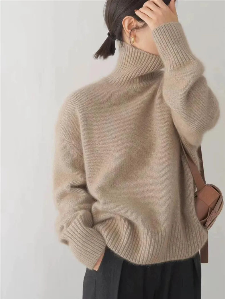 Lana - Pullover con Collo Alto