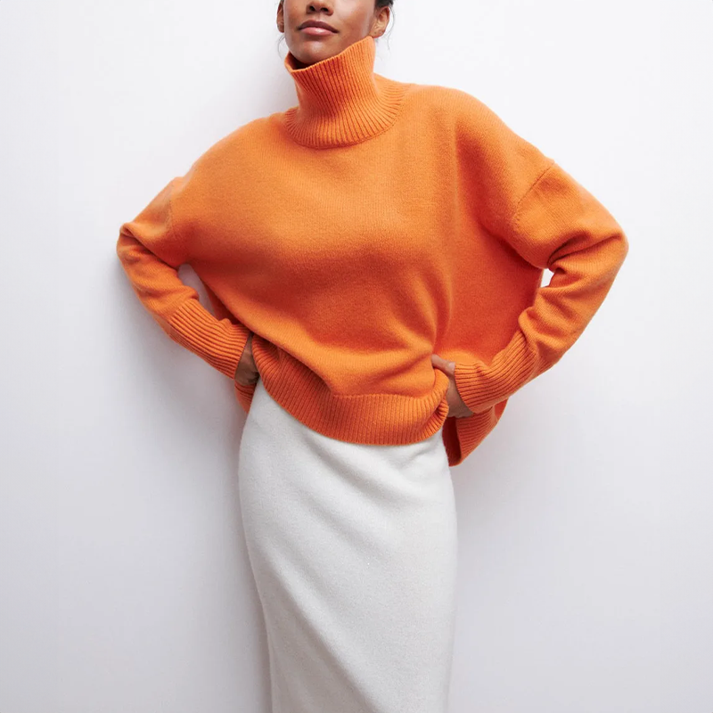 Amelia | Elegante Maglione a Collo Alto