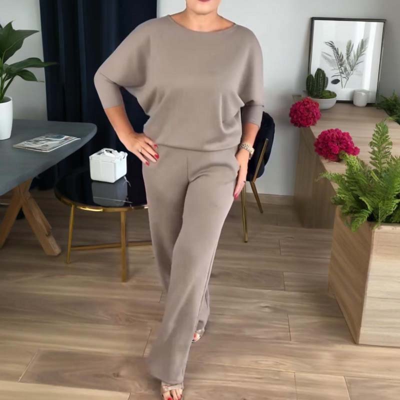 Set di 3 pezzi elegante composto da un cardigan lungo, una maglietta e pantaloni