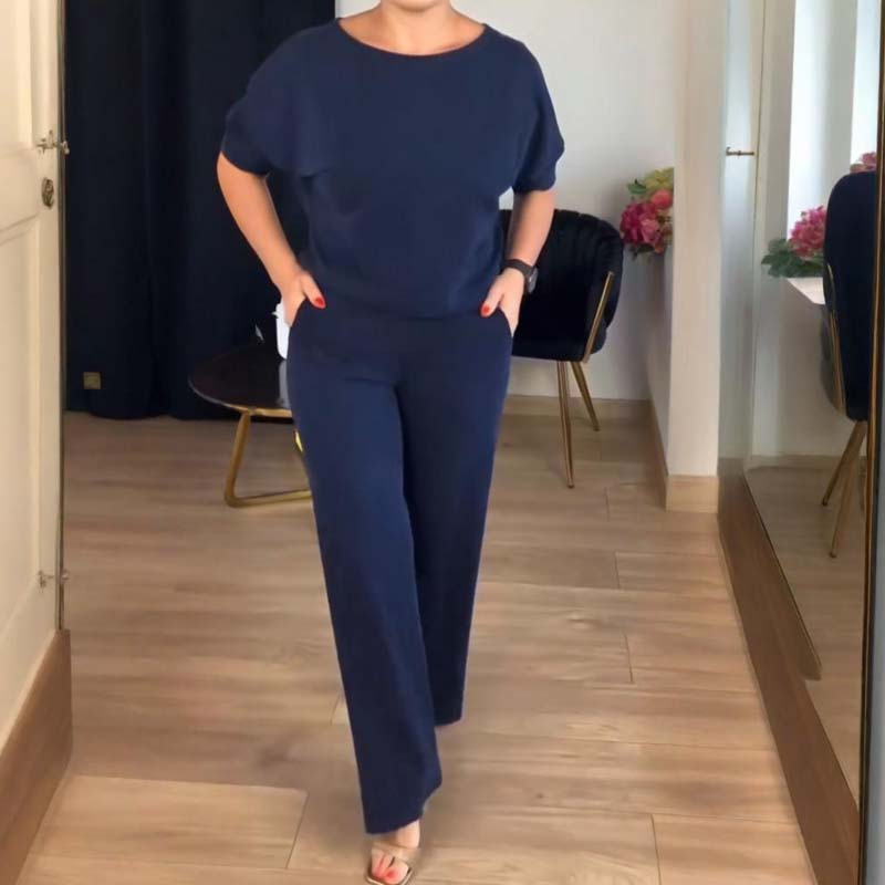 Set di 3 pezzi elegante composto da un cardigan lungo, una maglietta e pantaloni
